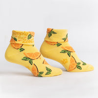 Sock it to Me "Simply the Zest!" Turn Cuff Crew Socks