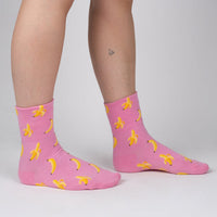 Sock it to Me "This Is Bananas" Turn Cuff Crew Sock