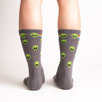 Sock it to Me "Aliens" Ribbed Crew Athletic Socks