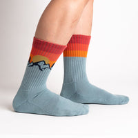 Sock it to Me "The Mountains Are Calling" Ribbed Crew Athletic Socks