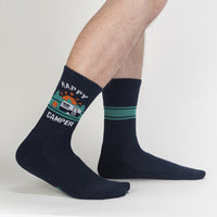 Sock it to Me "Happy Camper" Ribbed Crew Athletic Socks