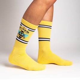 Sock it to Me "Queen Bee" Ribbed Crew Athletic Socks