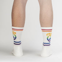 Sock it to Me "Give Peace a Chance" Ribbed Crew Athletic Socks