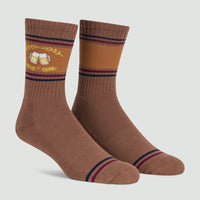 Sock it to Me Don't Worry, Be Hoppy Ribbed Crew Athletic Socks