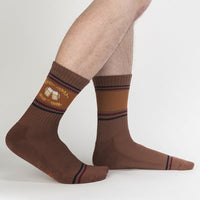 Sock it to Me Don't Worry, Be Hoppy Ribbed Crew Athletic Socks