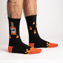 Sock it to Me "Fire" Ribbed Crew Athletic Socks