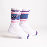 Sock it to Me "Feline Fine as Hell" Ribbed Crew Athletic Socks