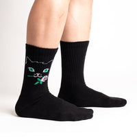 Sock it to Me "Cattitude" Ribbed Crew Athletic Socks