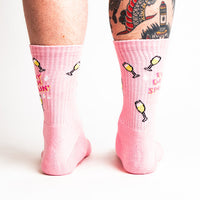 Sock it to Me "Everyday I'm Sparklin'" Ribbed Crew Athletic Socks