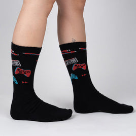 Sock it to Me "Press Play" Ribbed Crew Athletic Socks