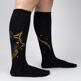 Sock it to Me "Night Cat" Stretch Knee High Socks