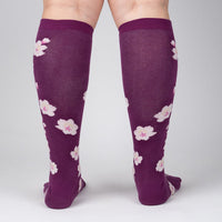 Sock it to Me "Cherry Blossoms" Stretch Knee High Socks