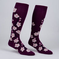 Sock it to Me "Cherry Blossoms" Stretch Knee High Socks