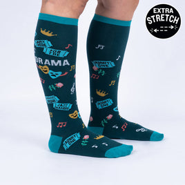 Sock it to Me "Just Here for the Drama" Stretch Knee High Socks