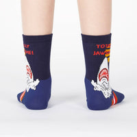 Sock it to Me Totally Jawsome! Junior Crew Socks