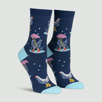 Sock it to Me Chicken Little Womens Crew Socks