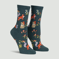 Sock it to Me Foxy, I Think I Love You! Womens Crew Socks