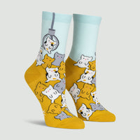 Sock it to Me Cat Claw Womens Crew Socks