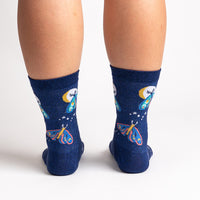 Sock it to Me "Moonlit Moth" Womens Crew Socks