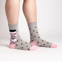 Sock it to Me "Fully Caffeinated" Womens Crew Socks