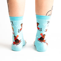 Sock it to Me "Powder Hound" Womens Crew Socks