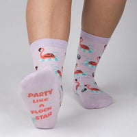 Sock it to Me "Party Like a Flock Star" Womens Crew Socks