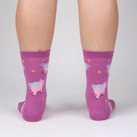 Sock it to Me "When Pigs Fly" Womens Crew Socks