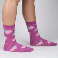 Sock it to Me "When Pigs Fly" Womens Crew Socks