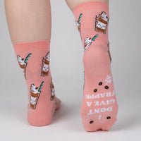 Sock it to Me "Cat-puccino" Womens Crew Socks