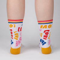 Sock it to Me "Love Love Love" Womens Crew Socks