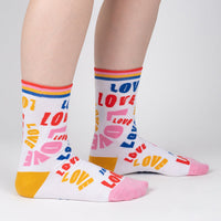 Sock it to Me "Love Love Love" Womens Crew Socks