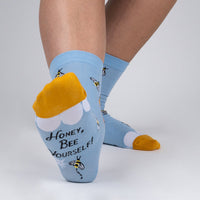 Sock it to Me "Honey, Bee Yourself" Womens Crew Socks