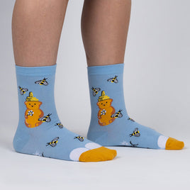 Sock it to Me "Honey, Bee Yourself" Womens Crew Socks