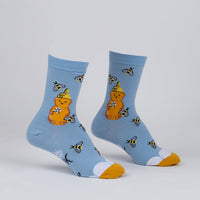 Sock it to Me "Honey, Bee Yourself" Womens Crew Socks