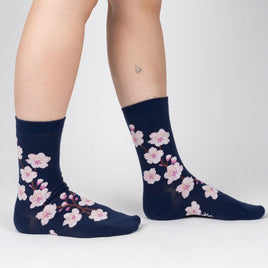 Sock it to Me "Cherry Blossoms" Womens Crew Socks