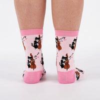 Sock it to Me "Mewsic to My Ears" Womens Crew Socks