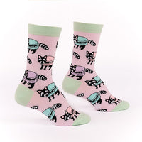 Sock it to Me "Macaraccoon" Womens Crew Socks