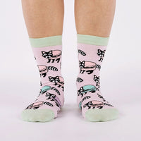 Sock it to Me "Macaraccoon" Womens Crew Socks