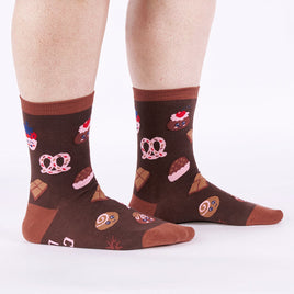 Sock it to Me "Just Here for the Chocolate" Womens Crew Socks