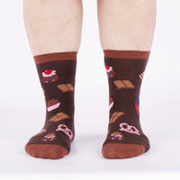 Sock it to Me "Just Here for the Chocolate" Womens Crew Socks