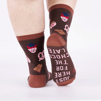 Sock it to Me "Just Here for the Chocolate" Womens Crew Socks