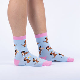 Sock it to Me "Cocktail Weenies" Womens Crew Sock