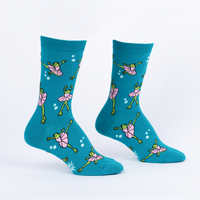 Sock it to Me "Ballet Frogs" Womens Crew Sock