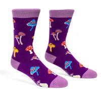Sock it to Me "Happy Shrooms" Wool Crew Socks
