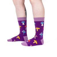 Sock it to Me "Happy Shrooms" Wool Crew Socks