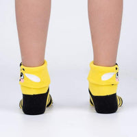 Sock it to Me Bee-ing Happy Youth Turn Cuff Crew Socks