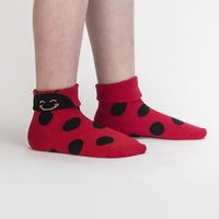 Sock it to Me Love Bug Youth Turn Cuff Crew Socks