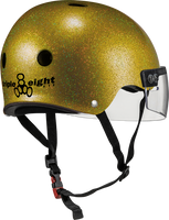 Triple 8 THE VISOR Certified Helmet SS Gold Glitter