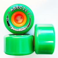 ABEC 11 Wheels Classic Freerides 72mm 81a Green 4 Pack