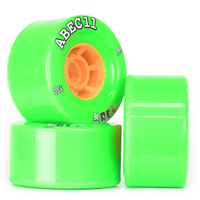 ABEC 11 Wheels Refly 90mm 74a Lime/ Orange 4 Pack